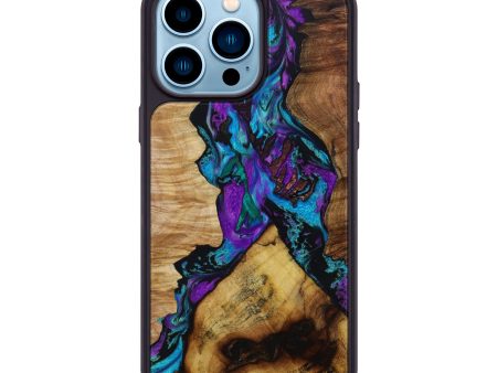 iPhone 14 Pro Max Wood+Resin Phone Case - Helen (Mosaic, 642038) Online now