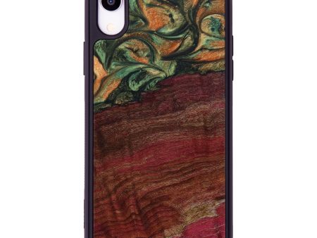 iPhone Xr Wood+Resin Phone Case - Deborah (Green, 642728) Fashion