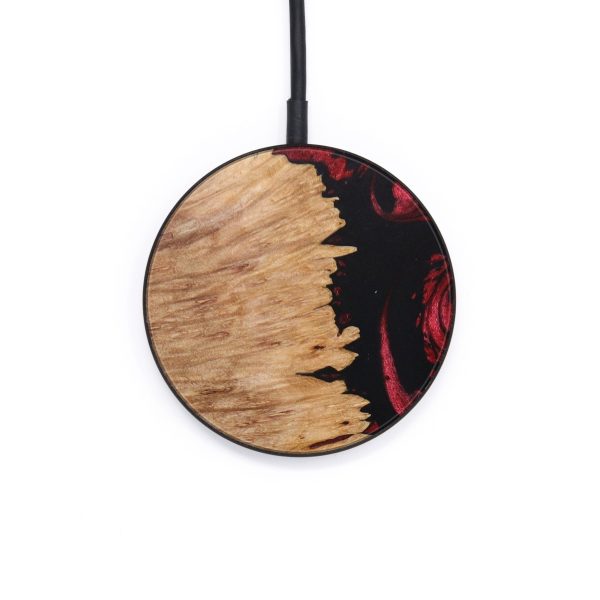 Circle Wood+Resin Wireless Charger - Morgan (Red, 642999) Cheap