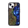 iPhone 13 Wood+Resin Phone Case - Betty (Blue, 641642) Sale