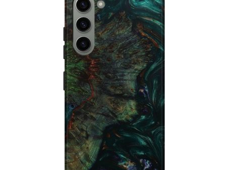 Galaxy S23 Plus Wood+Resin Live Edge Phone Case - Tara (Green, 641792) Fashion