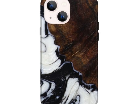 iPhone 13 Wood+Resin Live Edge Phone Case - Corbin (Black & White, 642864) Discount