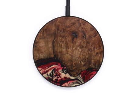 Circle Wood+Resin Wireless Charger - Faye (Red, 642781) Sale