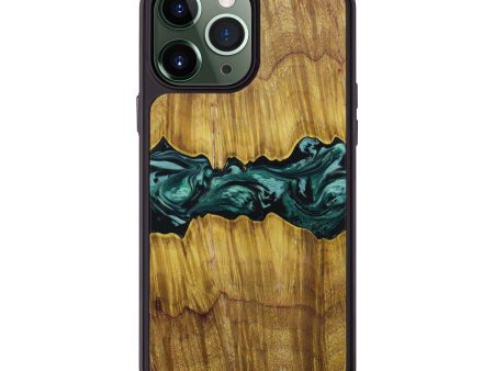 iPhone 13 Pro Max Wood+Resin Phone Case - Brantley (Green, 641614) Online now