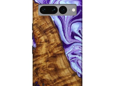 Pixel 7 Pro Wood+Resin Live Edge Phone Case - Colt (Purple, 641928) on Sale