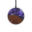 Circle Wood+Resin Wireless Charger - Pam (Purple, 642635) For Sale