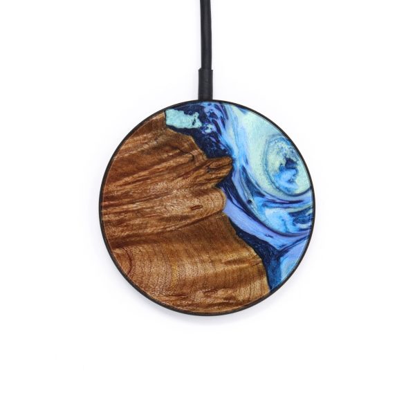 Circle Wood+Resin Wireless Charger - Isabella (Blue, 641499) Supply