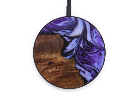 Circle Wood+Resin Wireless Charger - Phoebe (Purple, 642634) Online now