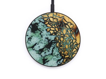 Circle Wood+Resin Wireless Charger - Vivian (Spring, 642768) on Sale