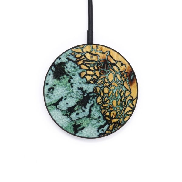 Circle Wood+Resin Wireless Charger - Vivian (Spring, 642768) on Sale