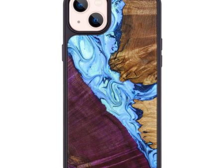 iPhone 14 Plus Wood+Resin Phone Case - Ann (Mosaic, 640810) Fashion