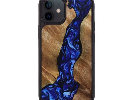 iPhone 12 mini Wood+Resin Phone Case - Betty (Blue, 642525) Cheap