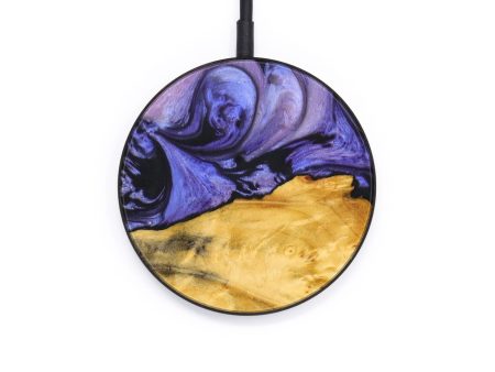 Circle Wood+Resin Wireless Charger - Jayla (Purple, 640543) Cheap