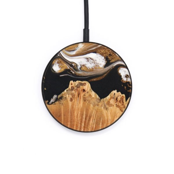 Circle Wood+Resin Wireless Charger - Joseph (Black & White, 642649) Hot on Sale