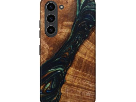 Galaxy S23 Wood+Resin Live Edge Phone Case - Deandre (Green, 641967) Supply