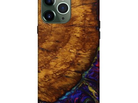 iPhone 13 Pro Max Wood+Resin Live Edge Phone Case - Beverly (Red, 641796) Hot on Sale