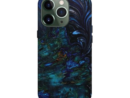 iPhone 13 Pro Wood+Resin Live Edge Phone Case - Katharine (Blue, 643188) Sale