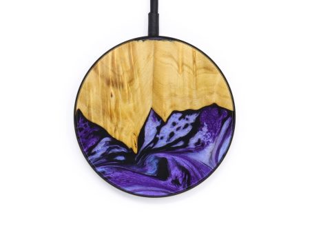 Circle Wood+Resin Wireless Charger - Paola (Purple, 642636) For Sale