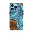 iPhone 14 Pro Wood+Resin Live Edge Phone Case - Billie (Blue, 643079) Online Hot Sale