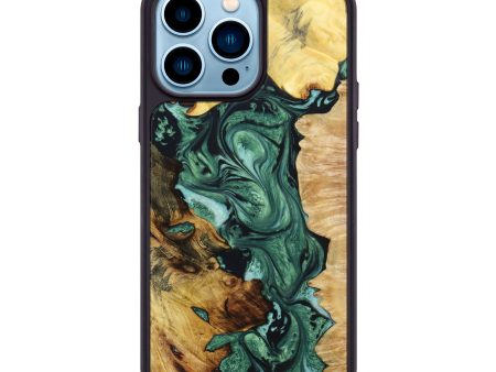 iPhone 14 Pro Max Wood+Resin Phone Case - Morgan (Mosaic, 640763) For Cheap