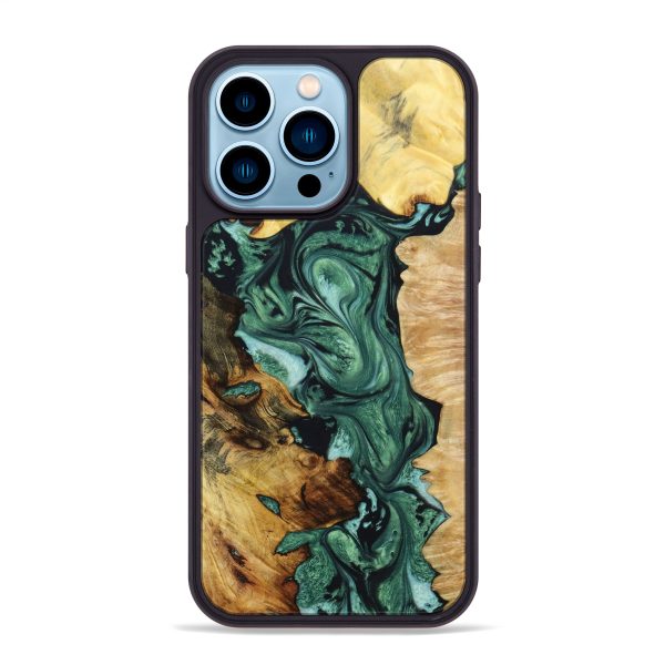 iPhone 14 Pro Max Wood+Resin Phone Case - Morgan (Mosaic, 640763) For Cheap