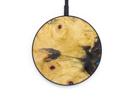 Circle Burl Wood Wireless Charger - Nicolette (Wood Burl, 643476) on Sale