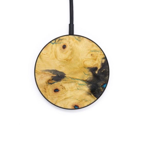 Circle Burl Wood Wireless Charger - Nicolette (Wood Burl, 643476) on Sale