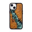 iPhone 13 Wood+Resin Phone Case - Rocky (Green, 642727) Sale