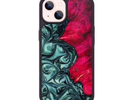 iPhone 14 Wood+Resin Phone Case - Brett (Green, 642732) Online Sale