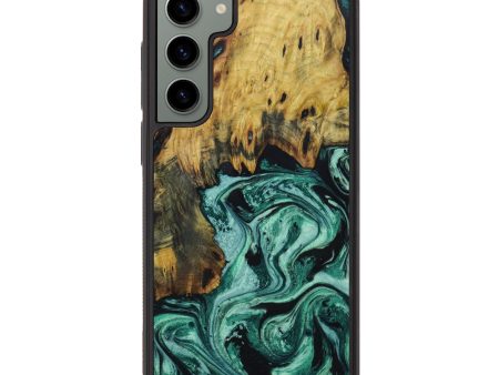 Galaxy S23 Plus Wood+Resin Phone Case - Kay (Green, 641622) For Cheap