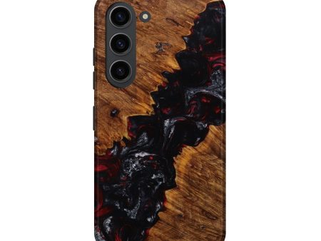 Galaxy S23 Wood+Resin Live Edge Phone Case - Maggie (Red, 642878) Sale