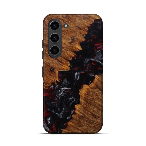 Galaxy S23 Wood+Resin Live Edge Phone Case - Maggie (Red, 642878) Sale