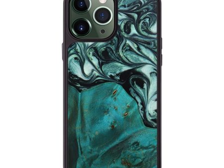 iPhone 13 Pro Max Wood+Resin Phone Case - Arielle (Green, 642725) Sale