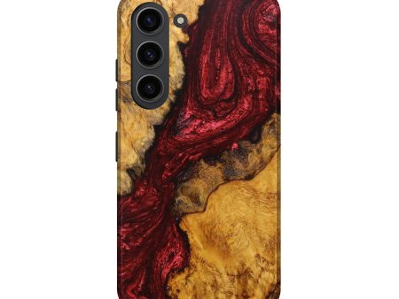 Galaxy S23 Wood+Resin Live Edge Phone Case - Ollie (Red, 641139) Fashion