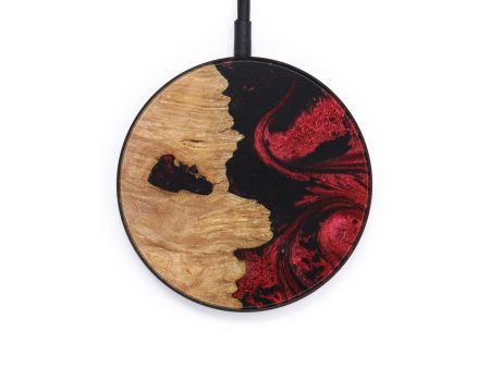 Circle Wood+Resin Wireless Charger - Rene (Red, 642783) For Sale