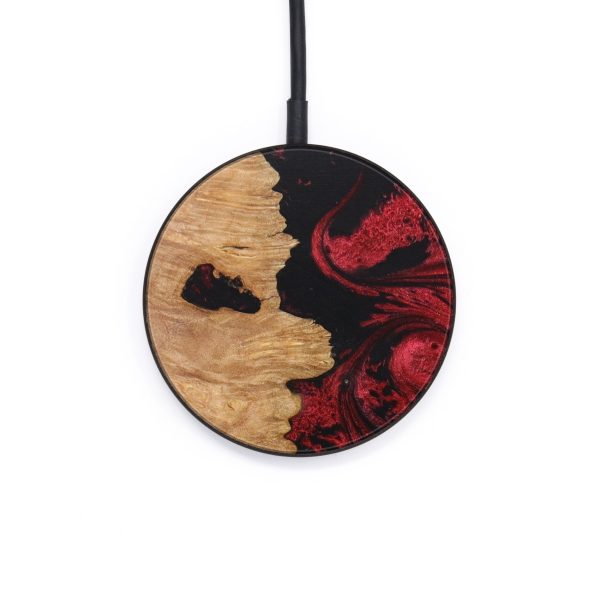 Circle Wood+Resin Wireless Charger - Rene (Red, 642783) For Sale