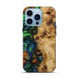 iPhone 14 Pro Wood+Resin Live Edge Phone Case - Jordyn (Blue, 643186) Hot on Sale