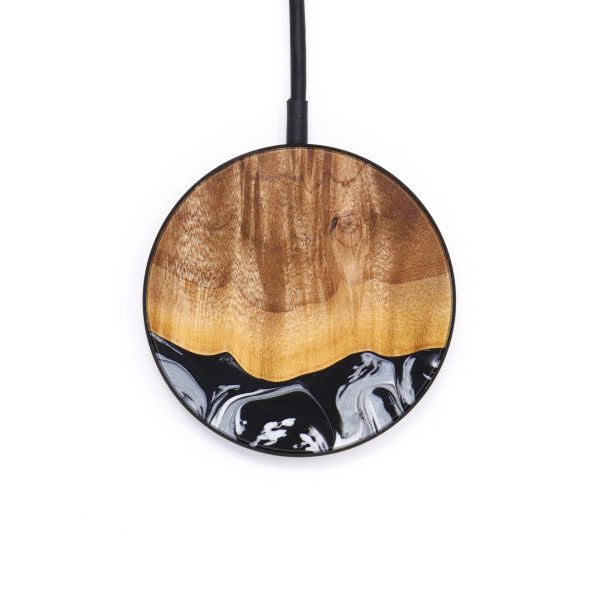 Circle Wood+Resin Wireless Charger - Liliana (Black & White, 642652) For Sale