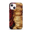 iPhone 14 Wood+Resin Live Edge Phone Case - Gabrielle (Red, 641143) Online Sale