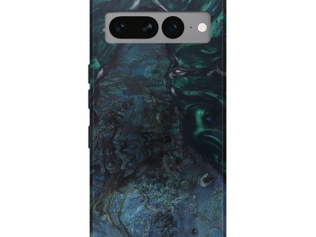 Pixel 7 Pro Wood+Resin Live Edge Phone Case - Cooper (Green, 641756) For Sale