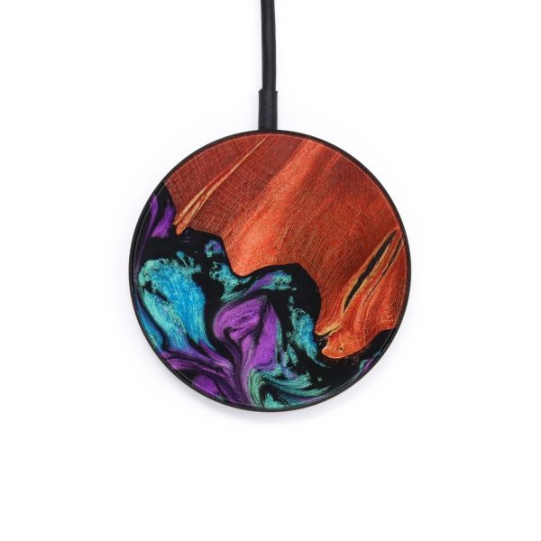 Circle Wood+Resin Wireless Charger - Dylan (Purple, 642547) For Cheap