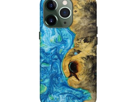 iPhone 13 Pro Wood+Resin Live Edge Phone Case - Caleb (Blue, 642670) Online now