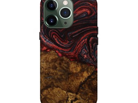 iPhone 13 Pro Wood+Resin Live Edge Phone Case - Leonard (Red, 642832) Supply