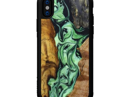 iPhone Xs Wood+Resin Phone Case - Lorena (Mosaic, 640768) Sale