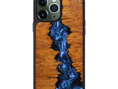 iPhone 13 Pro Max Wood+Resin Phone Case - Bob (Blue, 642604) Sale