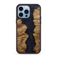 iPhone 14 Pro Max Wood+Resin Phone Case - Herman (Black & White, 642702) Online Sale