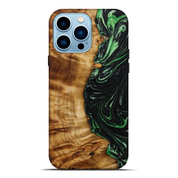 iPhone 14 Pro Max Wood+Resin Live Edge Phone Case - Pearl (Artist Pick, 643185) Online