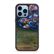 iPhone 14 Pro Max Wood+Resin Phone Case - Ernestine (Teal & Gold, 642002) Discount