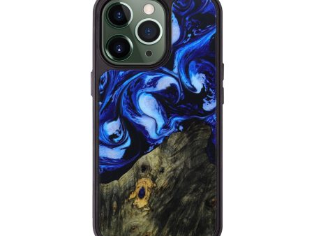 iPhone 13 Pro Wood+Resin Phone Case - Alejandra (Blue, 642530) Online now