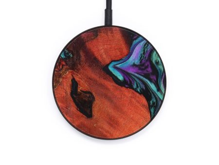 Circle Wood+Resin Wireless Charger - Tabitha (Purple, 642549) Hot on Sale